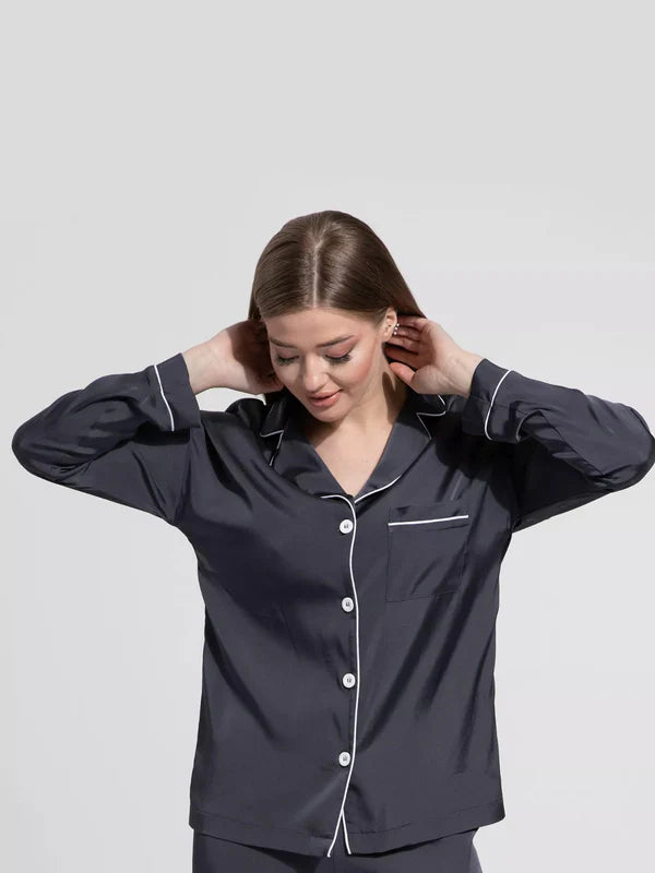 PLAIN SILK - CHARCOAL