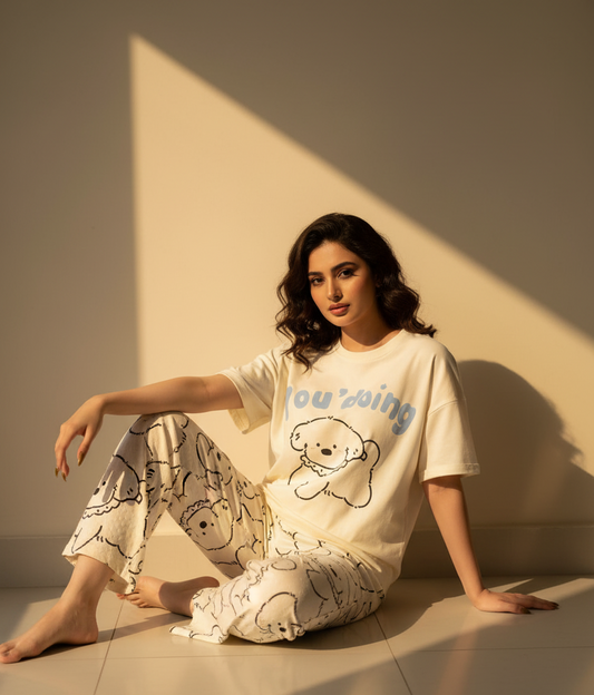 Comfy Dog Print Night Suit