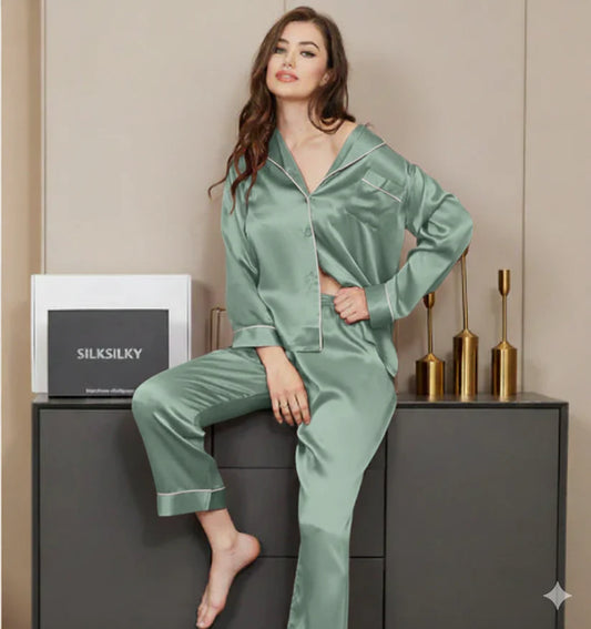 Plain silk - SEAFOAM Green