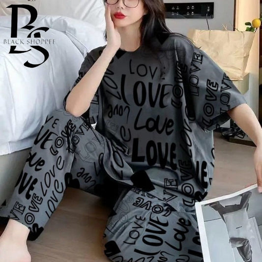 LOVE DROPSHOULDER CHARCOAL - PJ SUIT FOR WOMEN