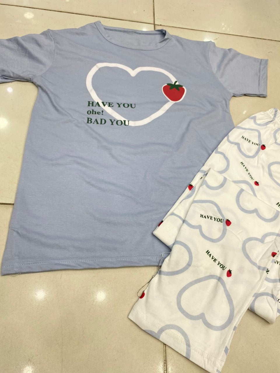 STRAWBERY HEART SKYBLUE