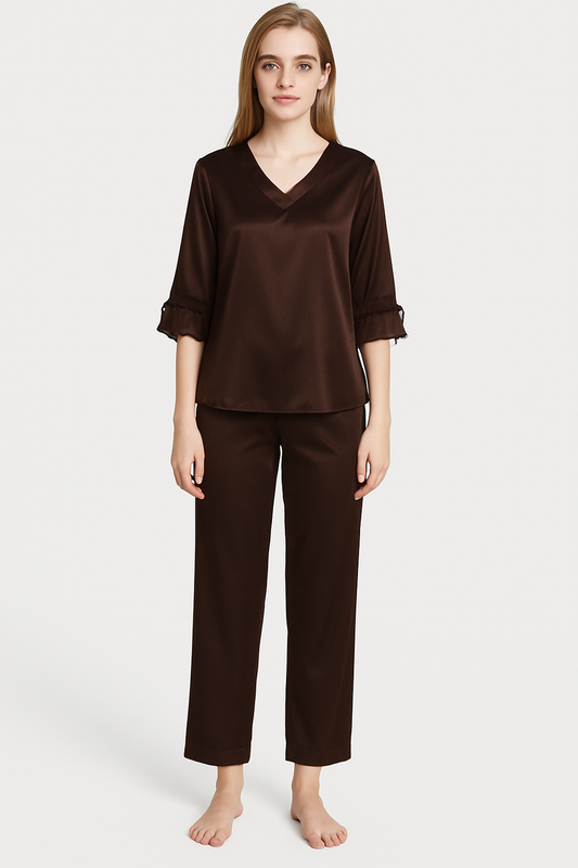 SILK NETRIBBON - BROWN